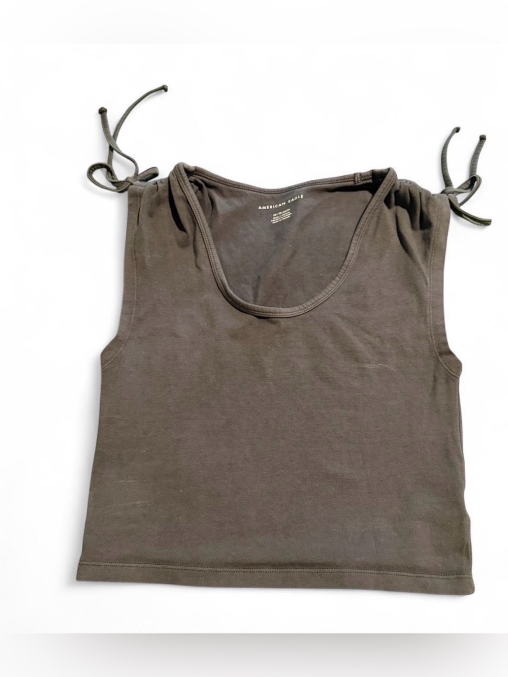 American Eagle Outfitters gray Tie-Shoulder Tank Top